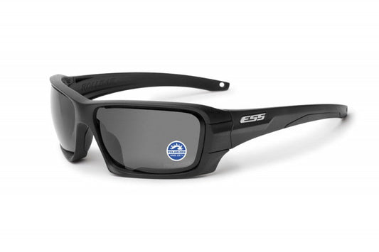 ESS Rollbar Black Polarized Mirror Gray with Silver Logo